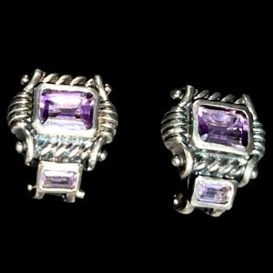 Sterling Silver Amethyst Earrings